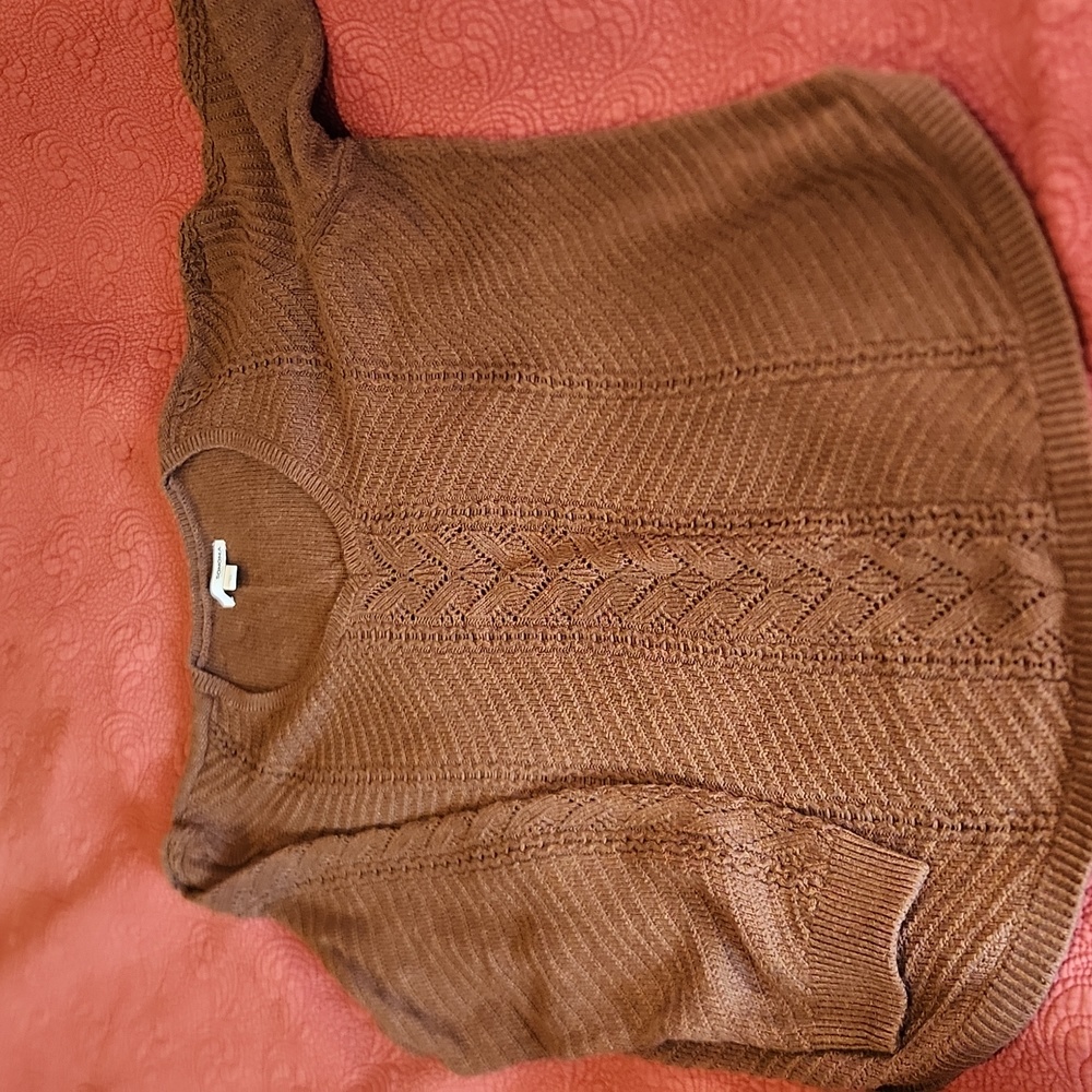 Sonoma brown V-neck sweater